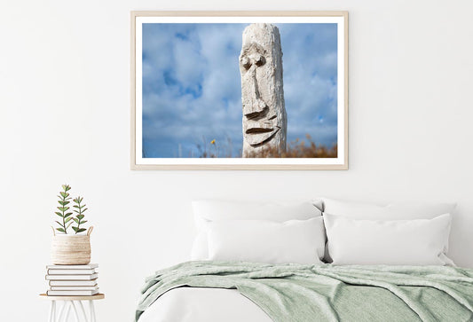 Driftwood Totem on Dunes at Ohope, Bay Off Plenty, New Zealand Home Decor Premium Quality Poster Print Choose Your Sizes