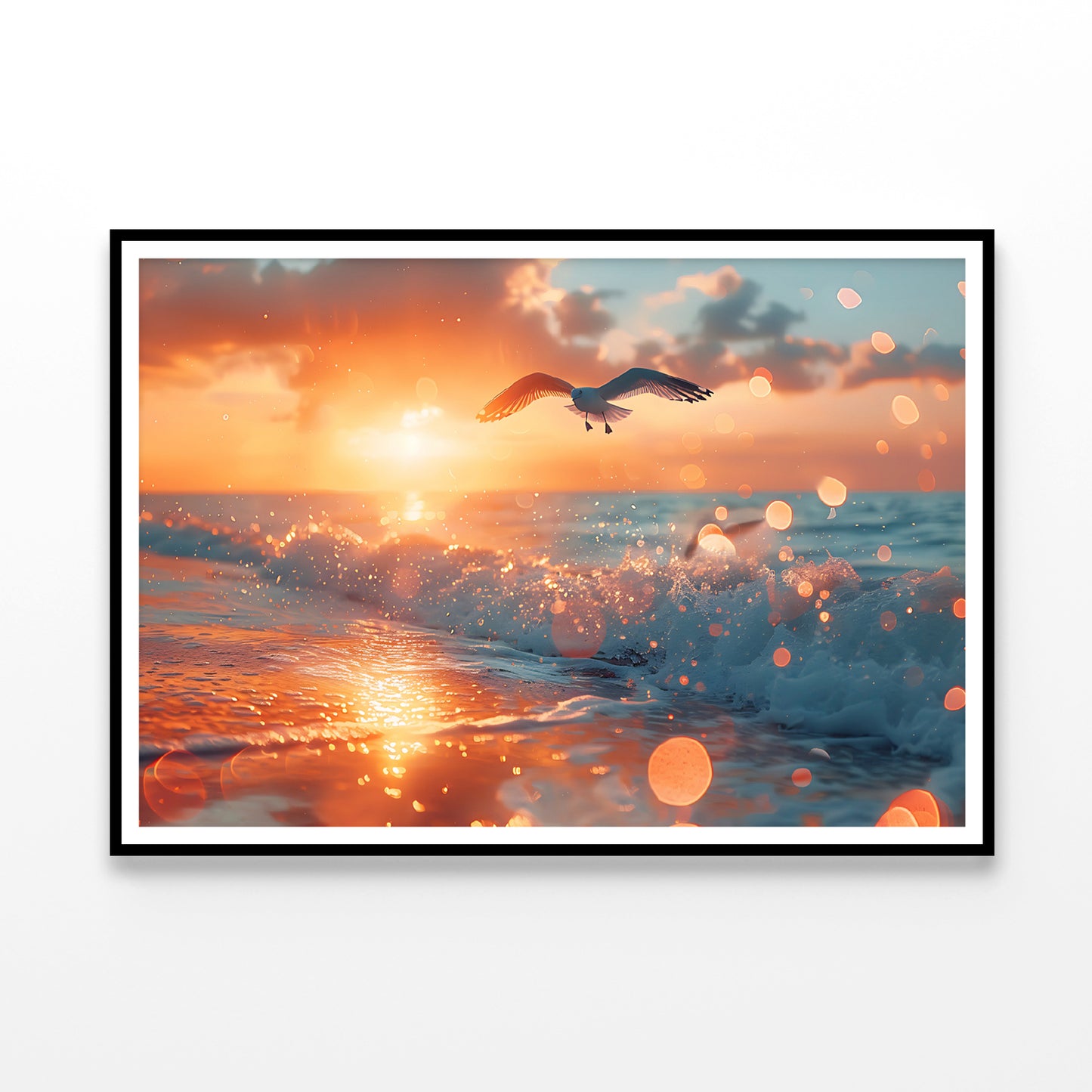 Bird Flying Over a Beach Home Decor Premium Quality Poster Print Choose Your Sizes