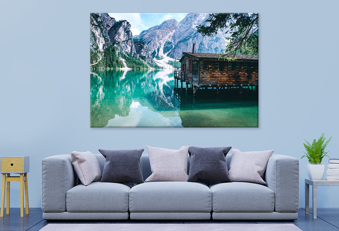 Lago di Braies in Dolomites   Wall Art Decor 100% Australian Made