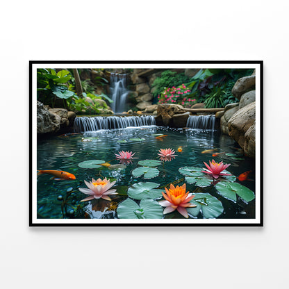 Waterfall in the Garden Home Decor Premium Quality Poster Print Choose Your Sizes