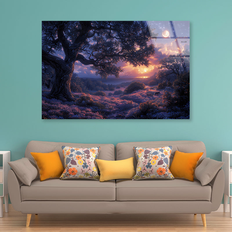 Sunset over the Mountains Acrylic Glass Print Tempered Glass Wall Art 100% Made in Australia Ready to Hang