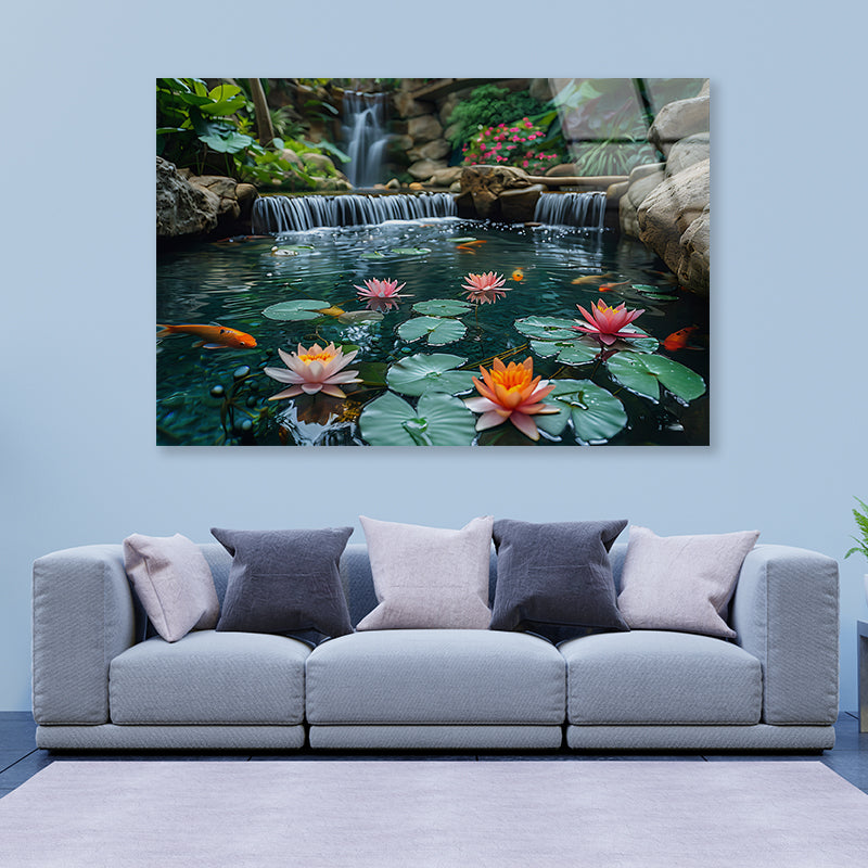 Waterfall in the Garden Acrylic Glass Print Tempered Glass Wall Art 100% Made in Australia Ready to Hang
