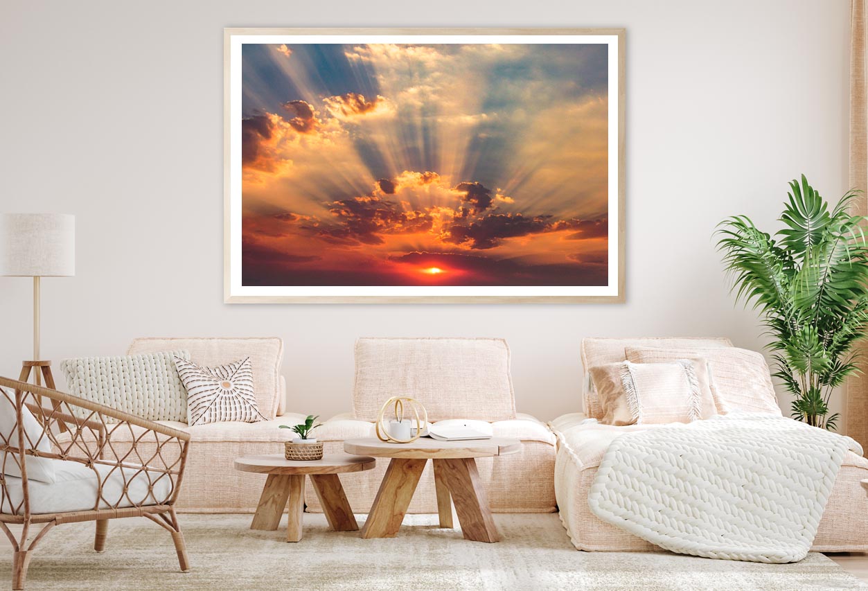 Spectacular Autumn Sunset, Incredible Cloud Home Decor Premium Quality Poster Print Choose Your Sizes