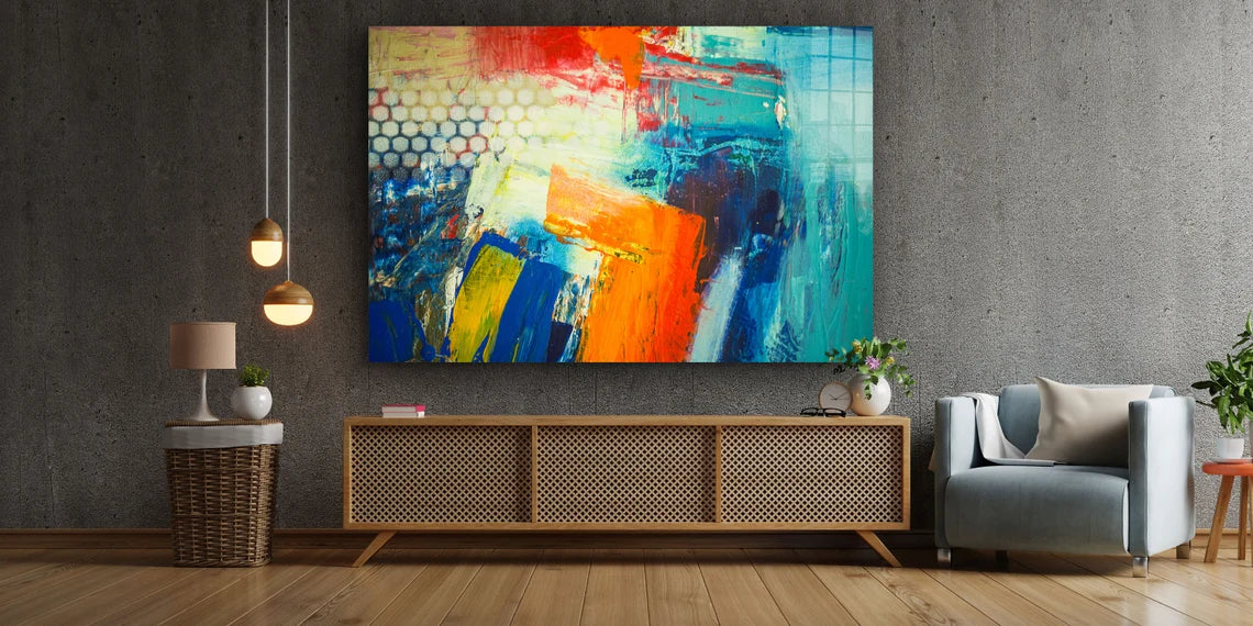 Colorful Abstract UV Direct Aluminum Print Australian Made Quality