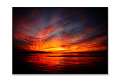 Red, Orange, And Yellow Sunset in Costa Rica Home Decor Premium Quality Poster Print Choose Your Sizes