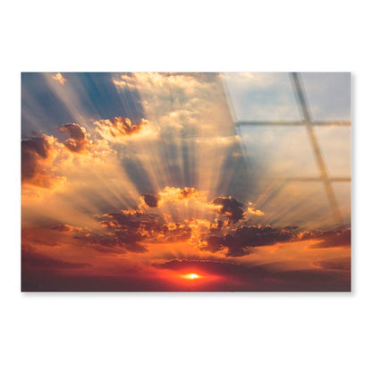 Spectacular Autumn Sunset, Incredible Cloud Acrylic Glass Print Tempered Glass Wall Art 100% Made in Australia Ready to Hang