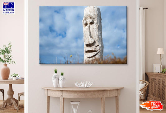 Driftwood Totem on Dunes at Ohope, Bay Off Plenty, New Zealand Wall Art Decor 100% Australian Made