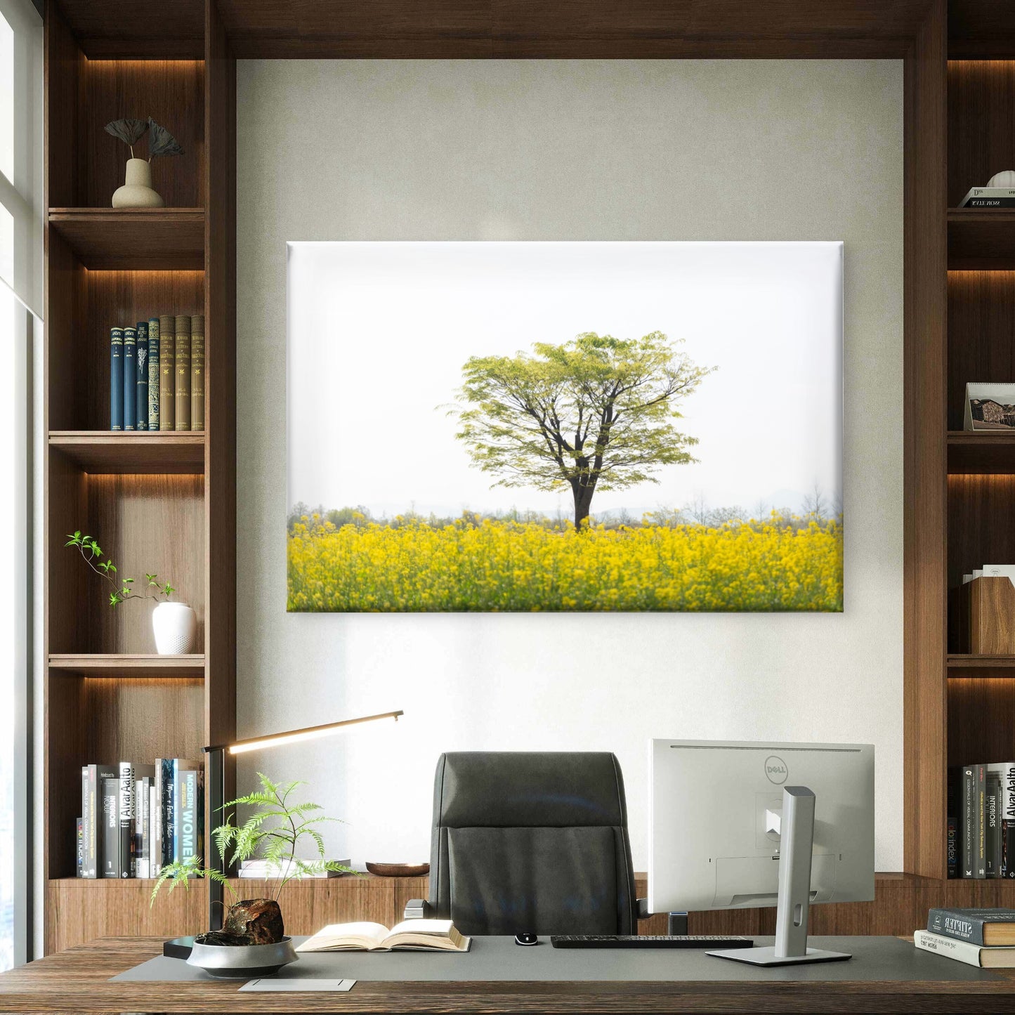 Lone Tree in Field South Korea Wall Art Decor 100% Australian Made