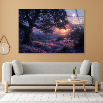 Sunset over the Mountains Acrylic Glass Print Tempered Glass Wall Art 100% Made in Australia Ready to Hang