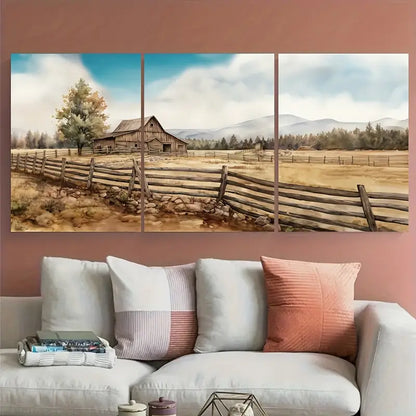 3pcs Watercolor Farmhouse Aesthetic Metal Print Ready to Hang Art
