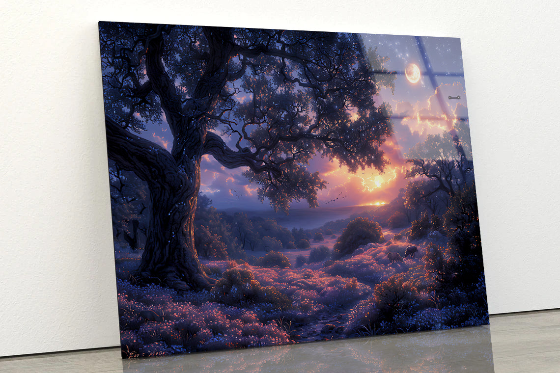 Sunset over the Mountains Acrylic Glass Print Tempered Glass Wall Art 100% Made in Australia Ready to Hang