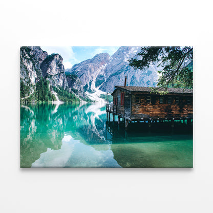 Lago di Braies in Dolomites   Wall Art Decor 100% Australian Made