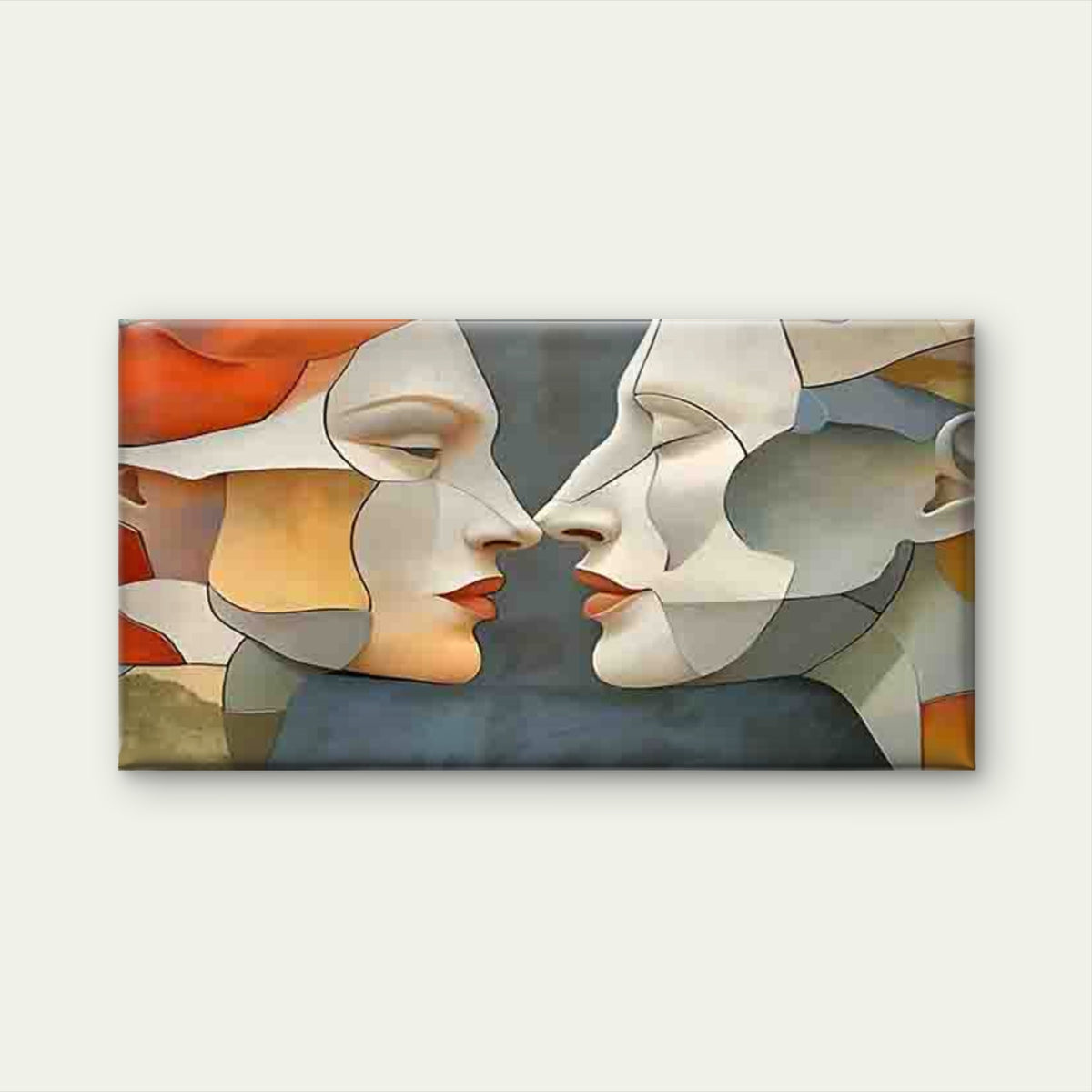 Abstract Spliced Double Face Wall Art Canvas Office Home Room Framed 120x60cm