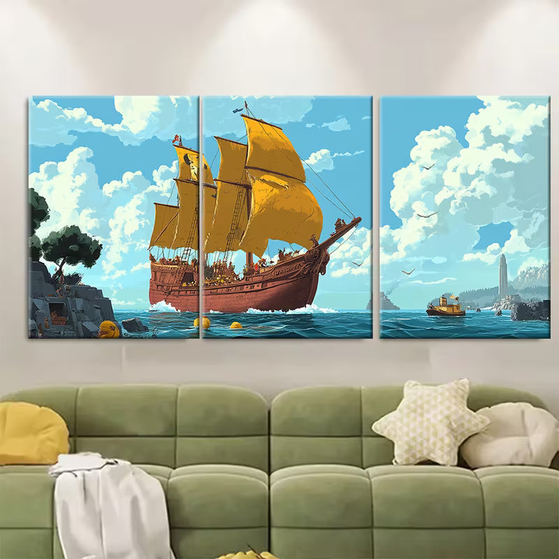 3pcs Homer Travel Print Metal Print Ready to Hang Art