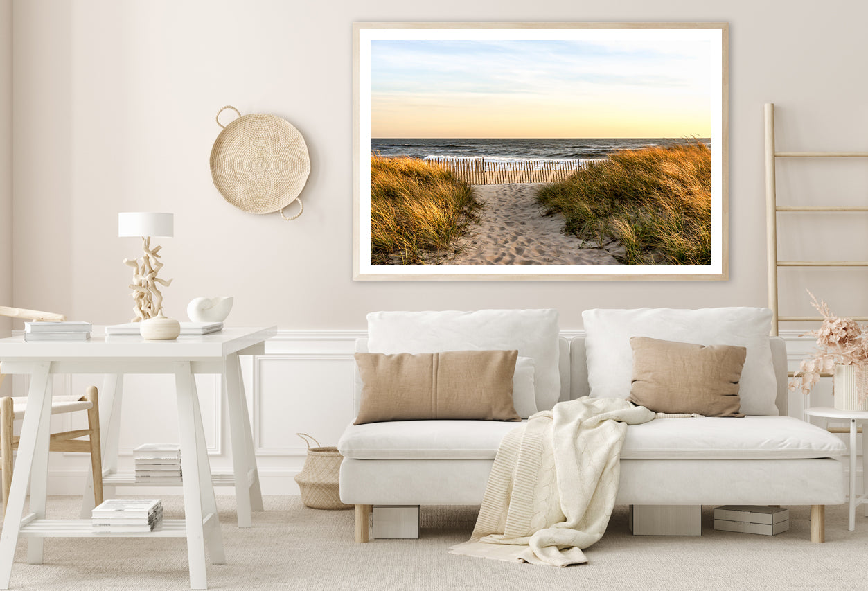 Shore of Hampton Beach New York Home Decor Premium Quality Poster Print Choose Your Sizes