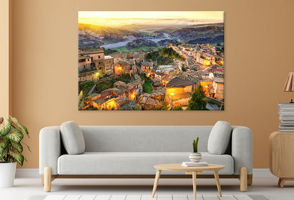 Sunrise Over Stilo Village Italy Wall Art Decor 100% Australian Made