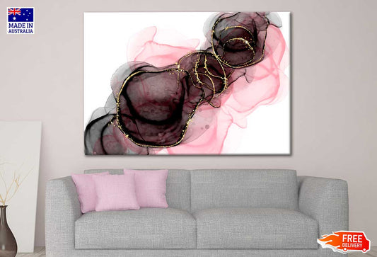 Black And Pink Hand Painted Background Print 100% Australian Made