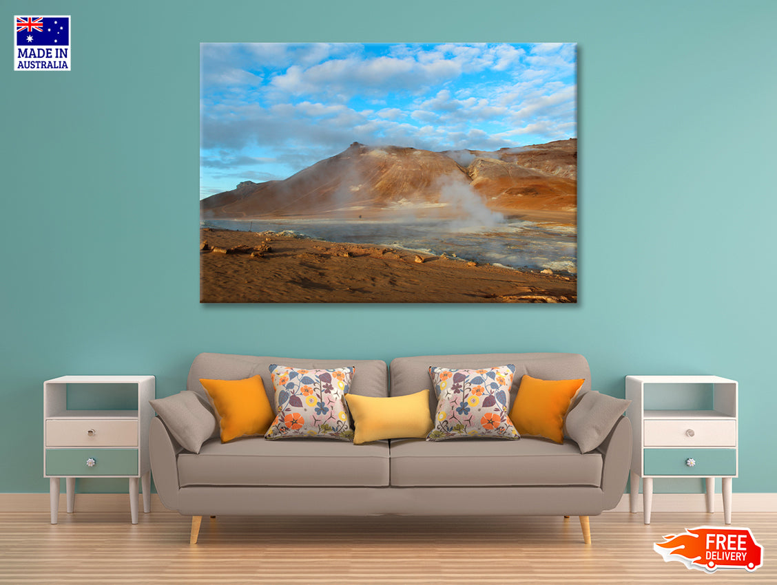 Hverir In Iceland Print 100% Australian Made – Bella Home Decor