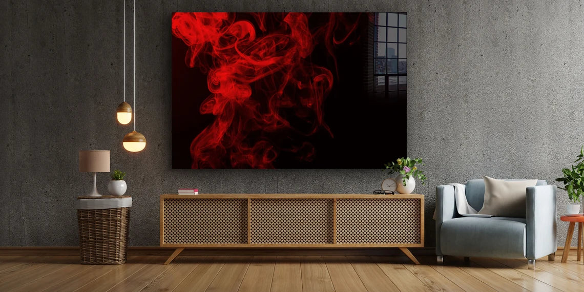 Red Cloud Abstract UV Direct Aluminum Print Australian Made Quality