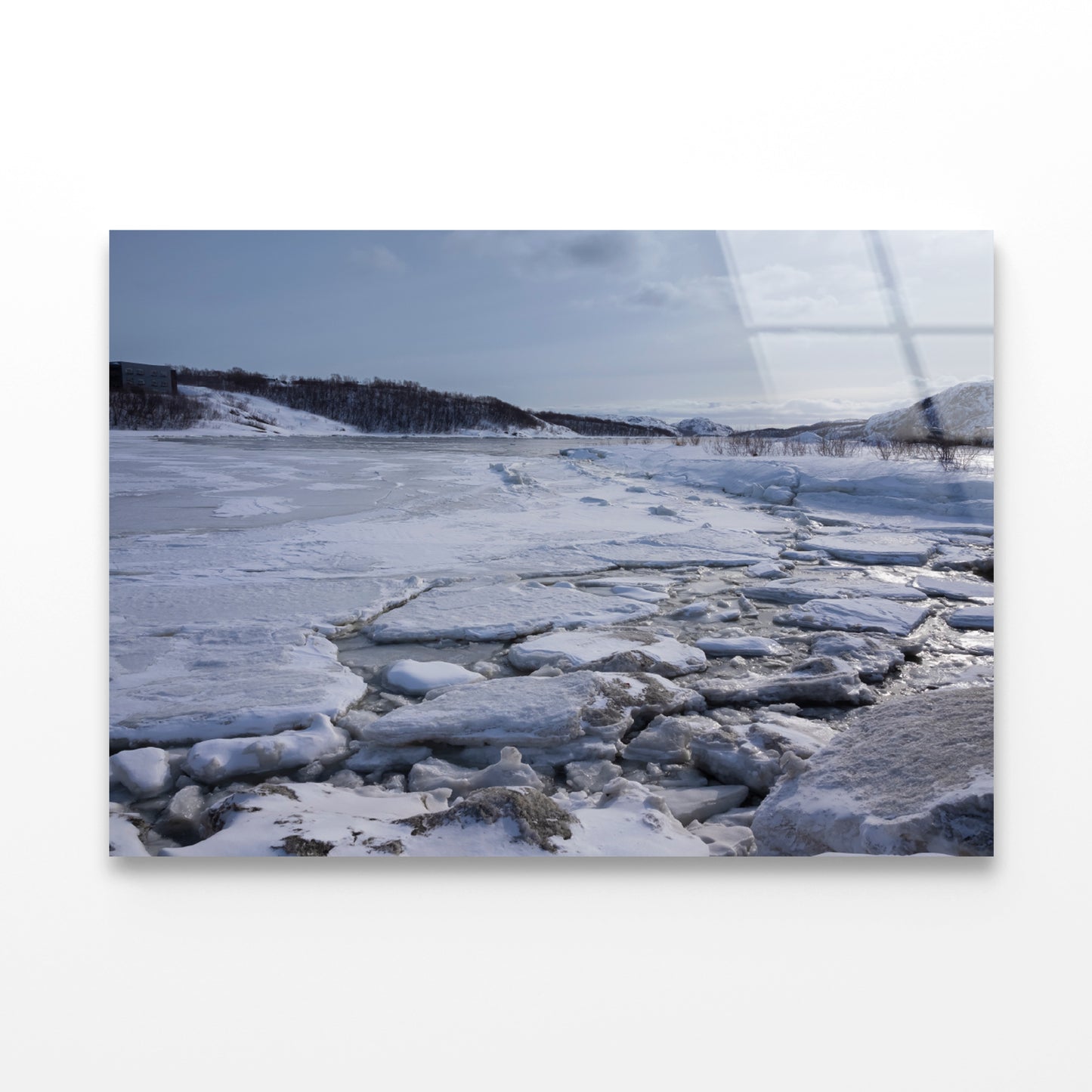 Winter Snow-Covered Trees and a Cloudy Sky Acrylic Glass Print Tempered Glass Wall Art 100% Made in Australia Ready to Hang