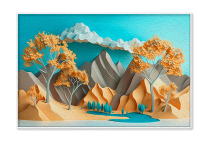 Turquoise Mountains in Light Wall Art Limited Edition High Quality Print