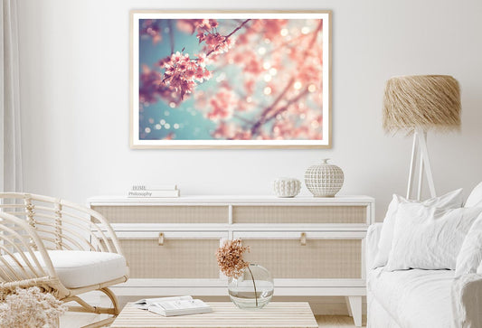 Close-Up Of Beautiful Vintage Sakura Tree Flower Home Decor Premium Quality Poster Print Choose Your Sizes