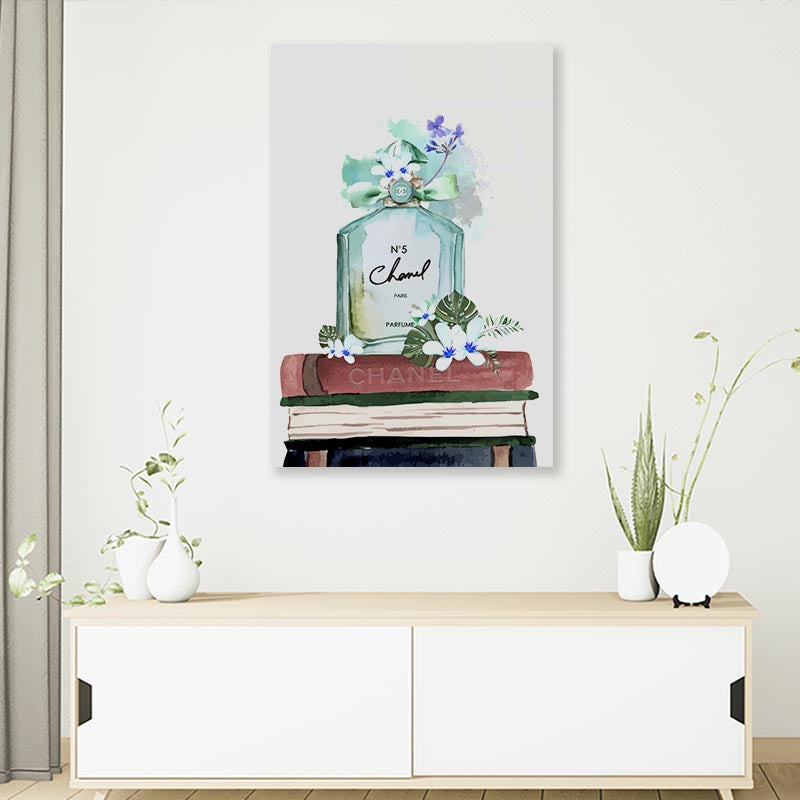 Green Color Perfume 3D Design Acrylic Glass Print Tempered Glass Wall Art 100% Made in Australia Ready to Hang