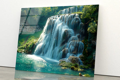 Waterfall in Plitvice National Park View Acrylic Glass Print Tempered Glass Wall Art 100% Made in Australia Ready to Hang