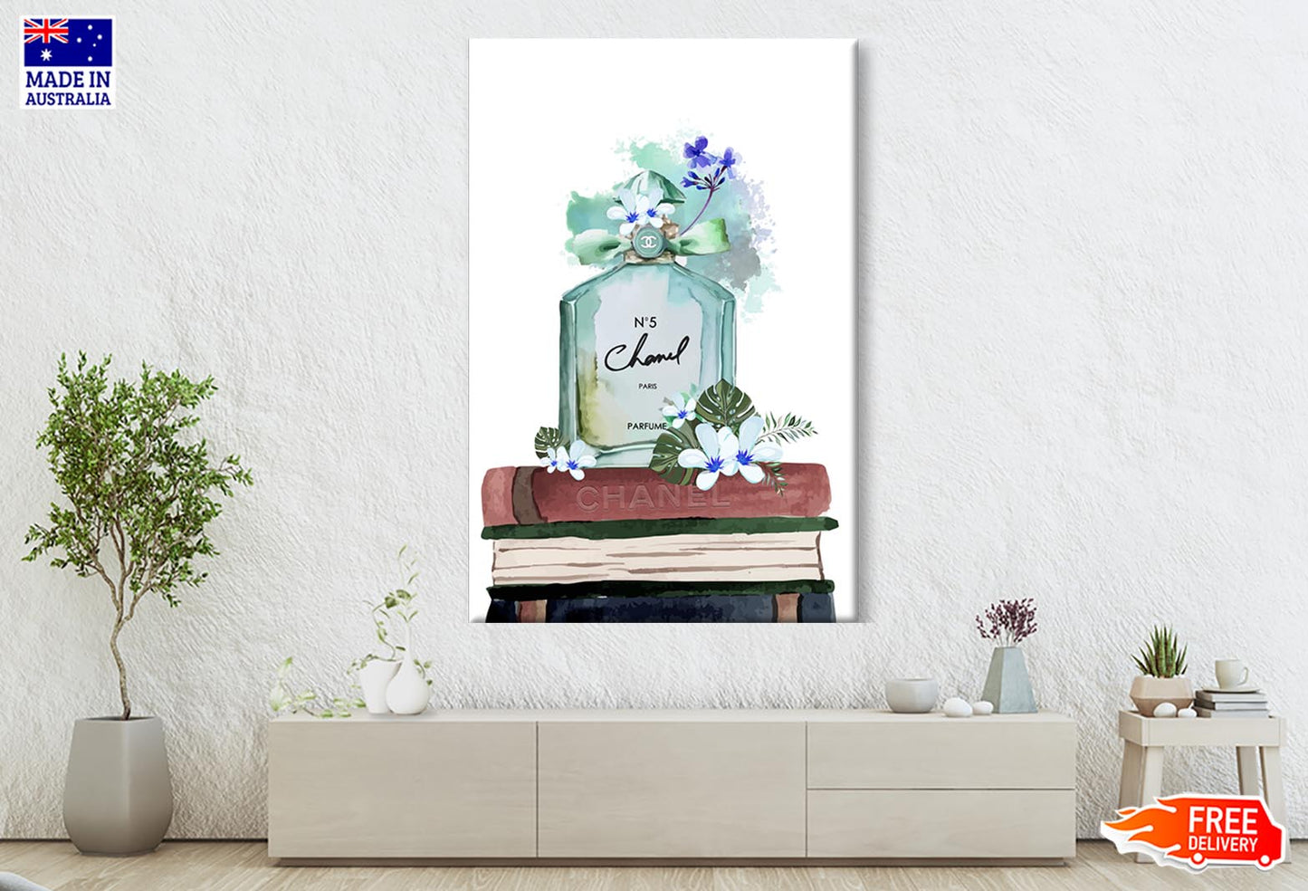 Green Color Perfume Wall Art Limited Edition High Quality Print