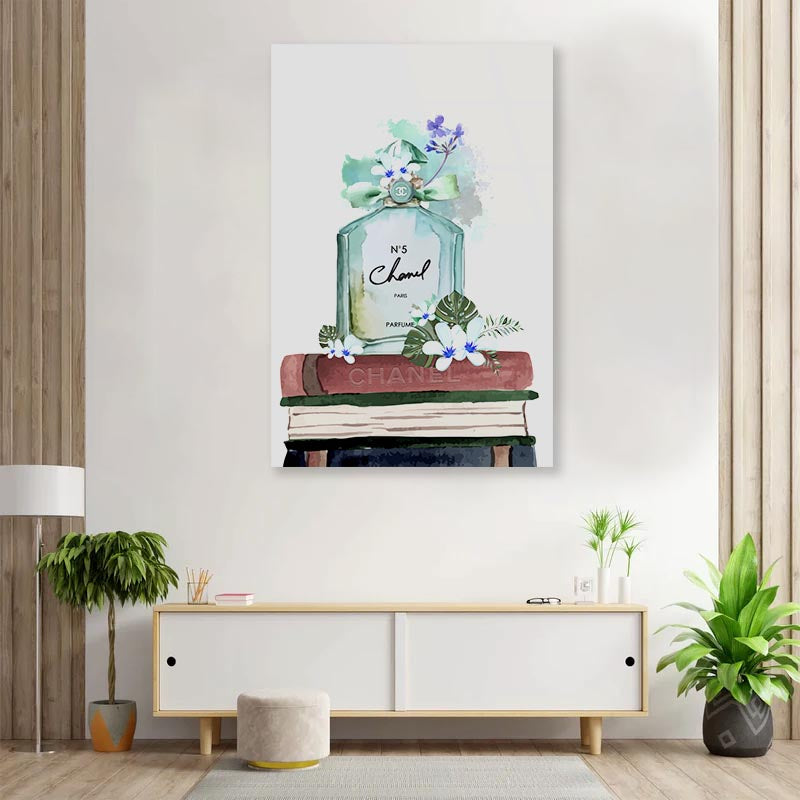 Green Color Perfume 3D Design Acrylic Glass Print Tempered Glass Wall Art 100% Made in Australia Ready to Hang