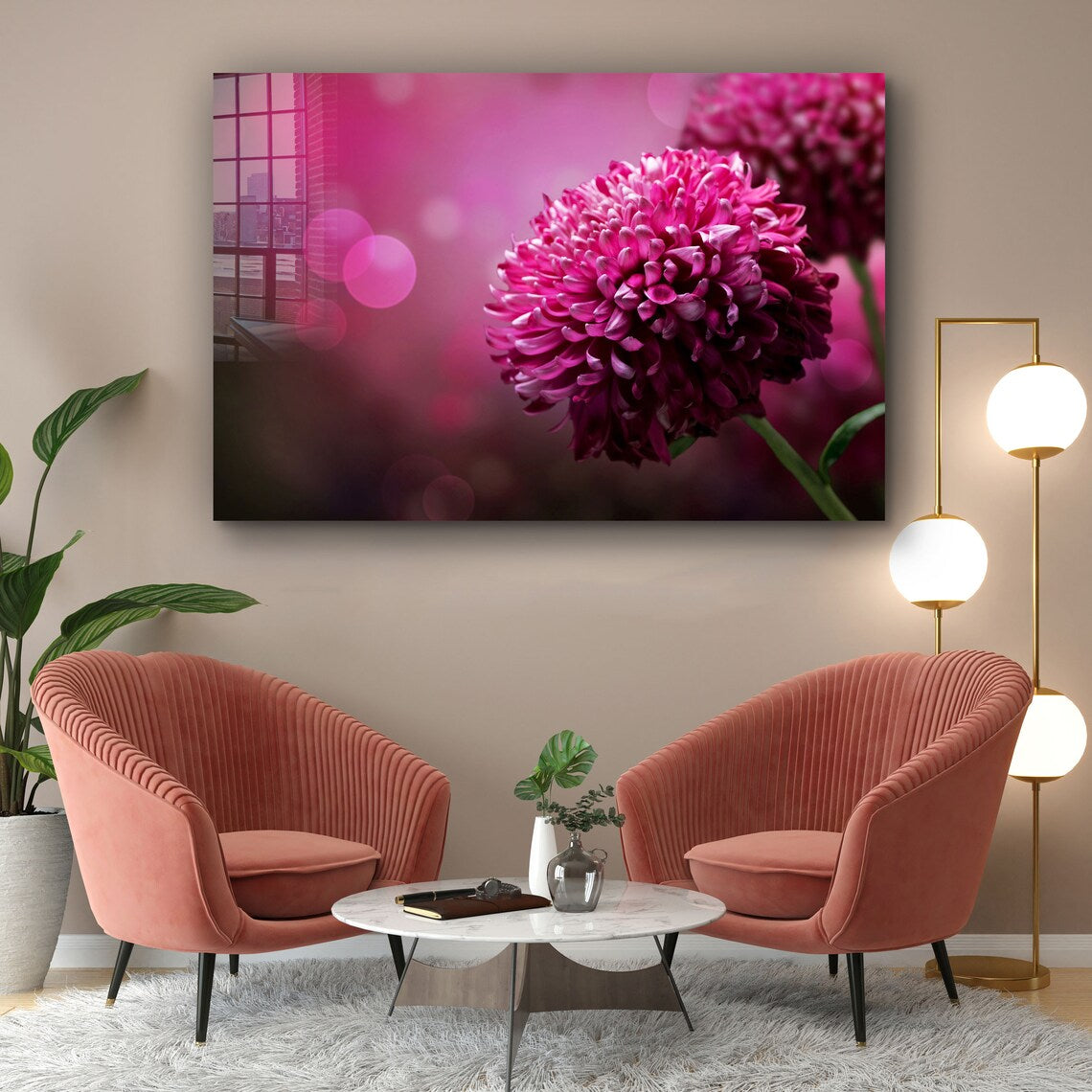 Pink Flower Closeup UV Direct Aluminum Print Australian Made Quality