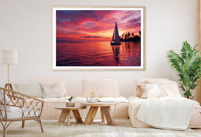 Sailboat on the Water & Sunrise Home Decor Premium Quality Poster Print Choose Your Sizes