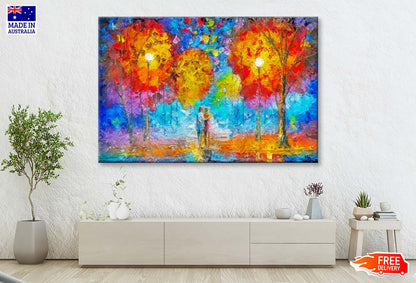 Painting Lovers In Dream Forest Of Love Wall Art Limited Edition High Quality Print