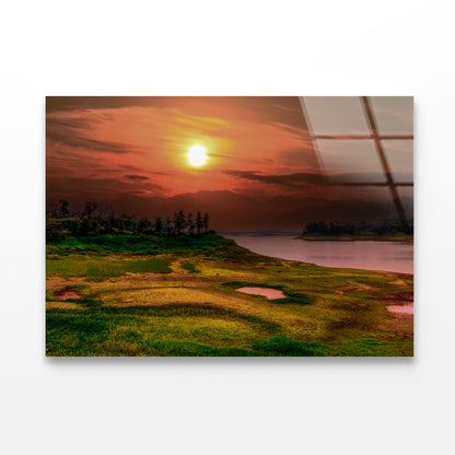 Magnificent Reservoir in Dry Season Acrylic Glass Print Tempered Glass Wall Art 100% Made in Australia Ready to Hang