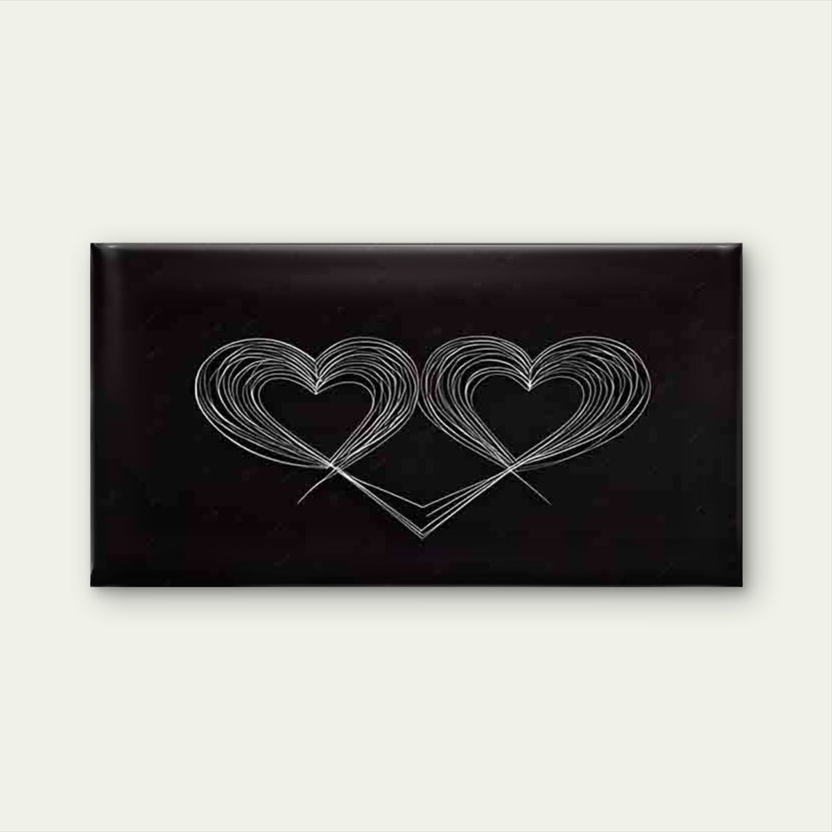 Double Heart Line Wall Art Canvas Office Home Room Framed 120x60cm