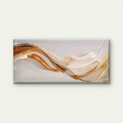 Glittering Golden Particles Wall Art Canvas Office Home Room Framed 120x60cm
