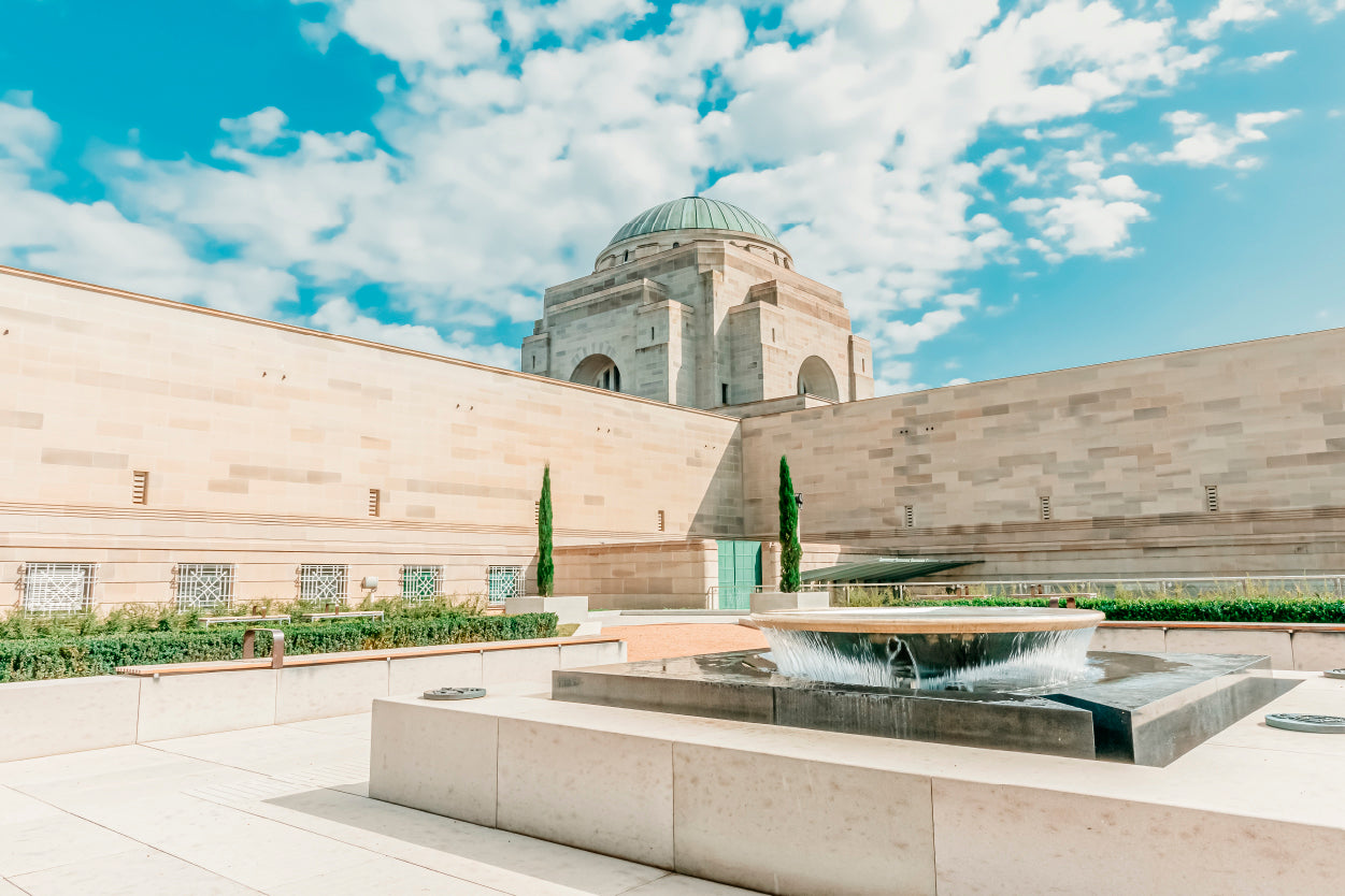 Water Fountain in Courtyard Australian War Memorial Wall Art Decor 100% Australian Made