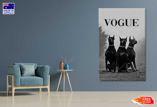 Bella Home Group Of Doberman Dogs Print Canvas Ready to hang