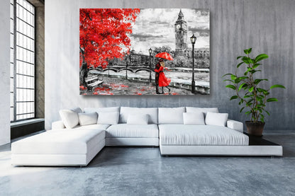 London Red Umbrella Acrylic Glass Print Tempered Glass Wall Art 100% Made in Australia Ready to Hang