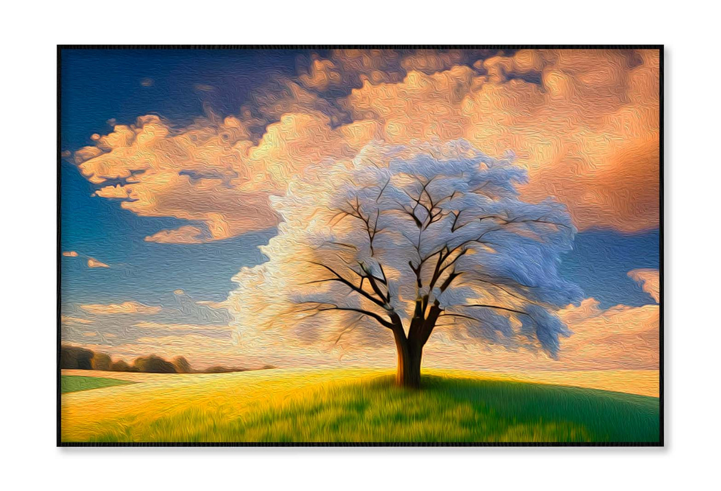 Abstract Tree  & Sky Oil Painting Wall Art Limited Edition High Quality Print