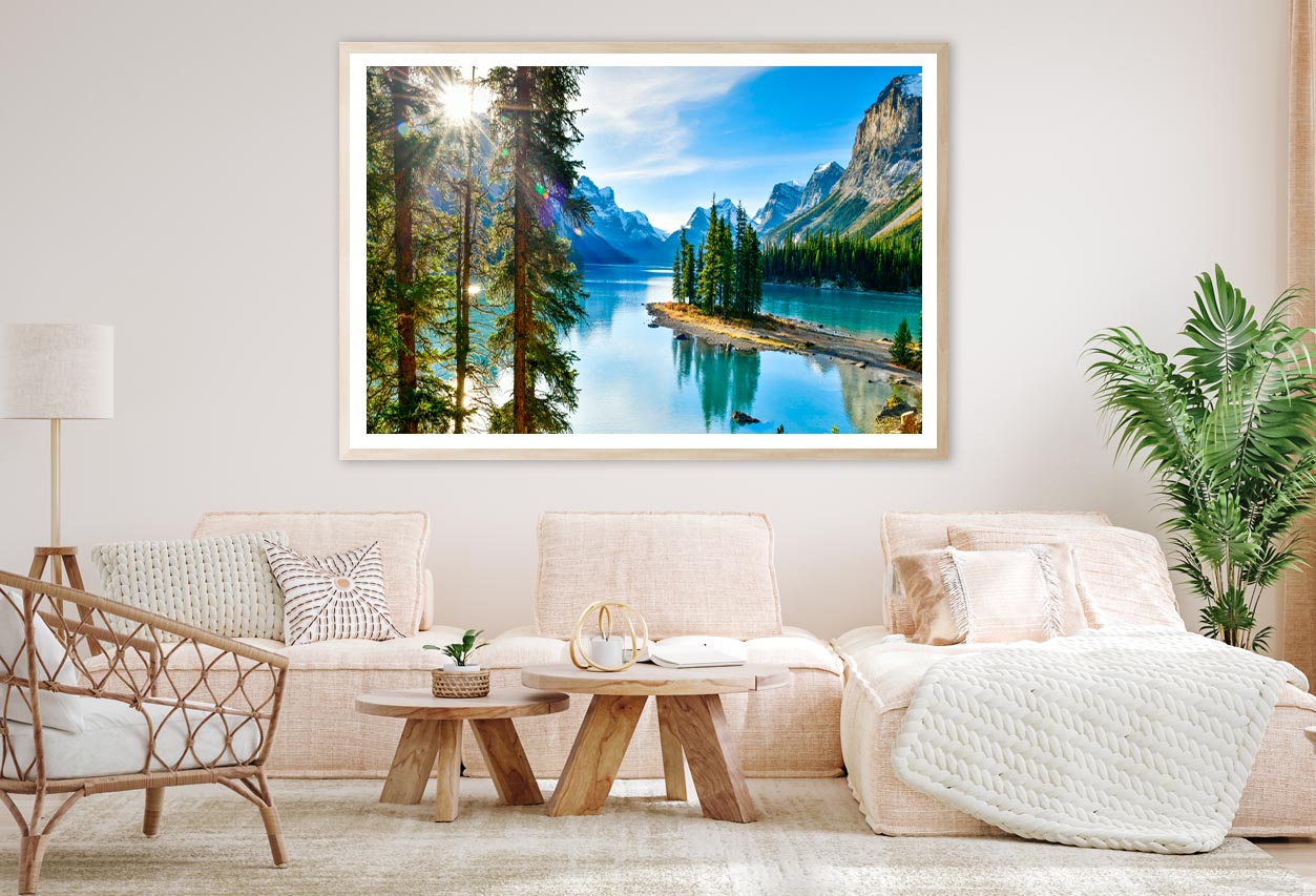 Mountain With Forest & River Home Decor Premium Quality Poster Print Choose Your Sizes