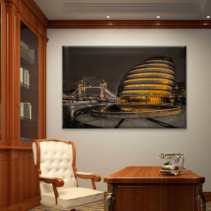 City Hall and Tower Bridge London Wall Art Decor 100% Australian Made