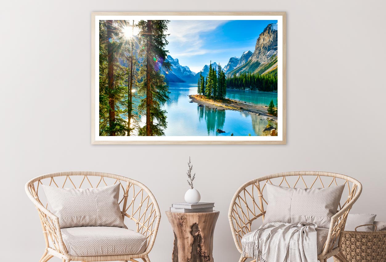 Mountain With Forest & River Home Decor Premium Quality Poster Print Choose Your Sizes