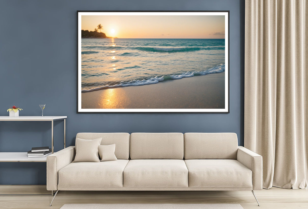 Blurred Tropical Beach View Home Decor Premium Quality Poster Print Choose Your Sizes