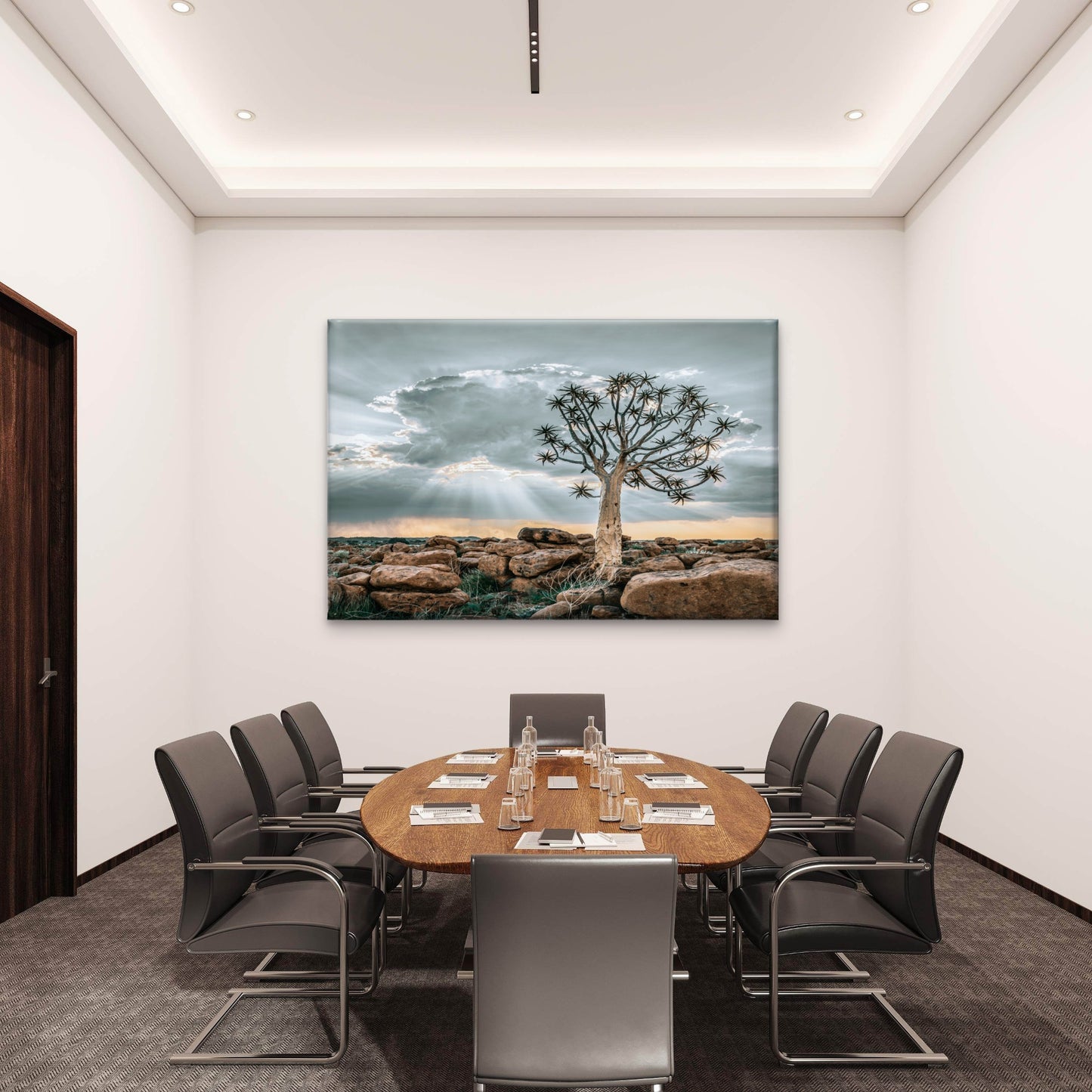 Quiver Tree at Striking Sunset Desert Keetmanshoop Namibia Wall Art Decor 100% Australian Made