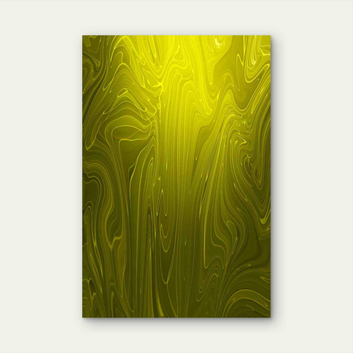Yellow Liquid Marble Texture 40x60cm Metal Print Ready to Hang