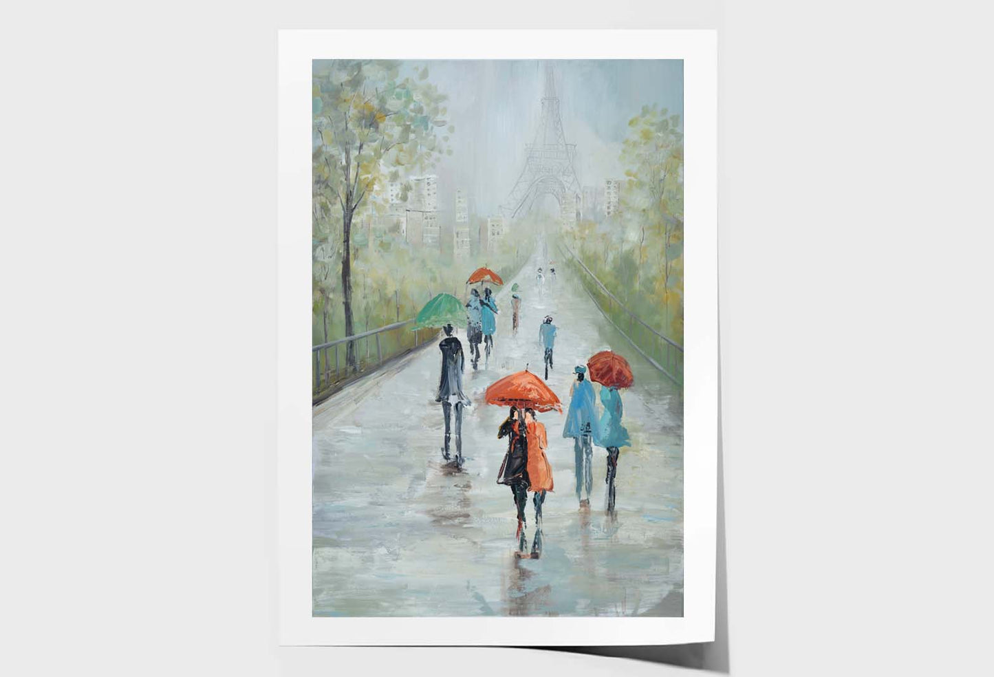 Eiffel Tower & Street Abstract Wall Art Limited Edition High Quality Print