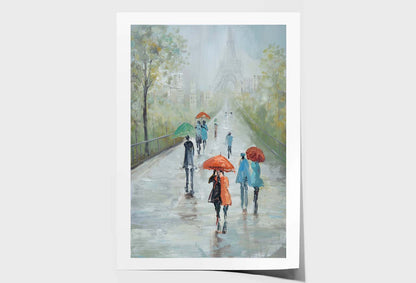 Eiffel Tower & Street Abstract Wall Art Limited Edition High Quality Print