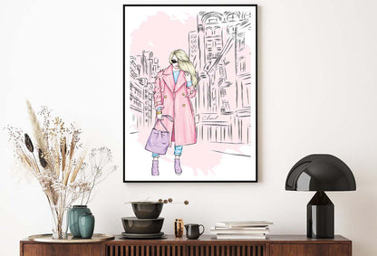 Lady With Elegant Fashion Store Design Home Decor Premium Quality Poster Print Choose Your Sizes