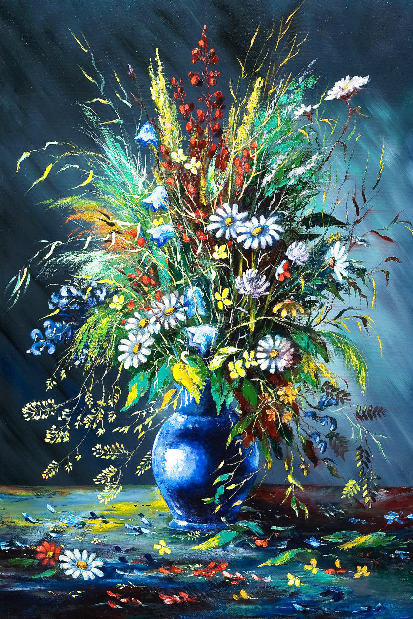 Flower Vase Abstract Design Wall Art Decor 100% Australian Made